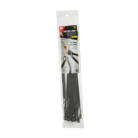 Ecm Industries Cable Tie, 11 in L, 3 in Max Bundle Dia., Black, Nylon 6/6, 50 lb Strength 45-311UVBSC